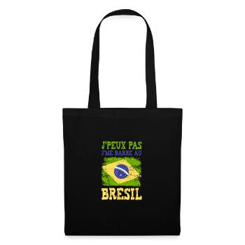 Ich kann nicht in Brasilien stecken bleiben - Stoffbeutel - Schwarz - Vorne