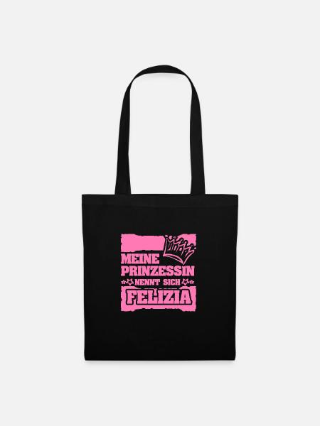 Mädchenname Felizia - Stoffbeutel - Schwarz