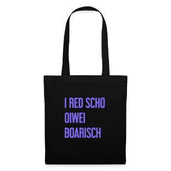 I red scho oiwei boarisch - Sac en tissu - noir - Devant