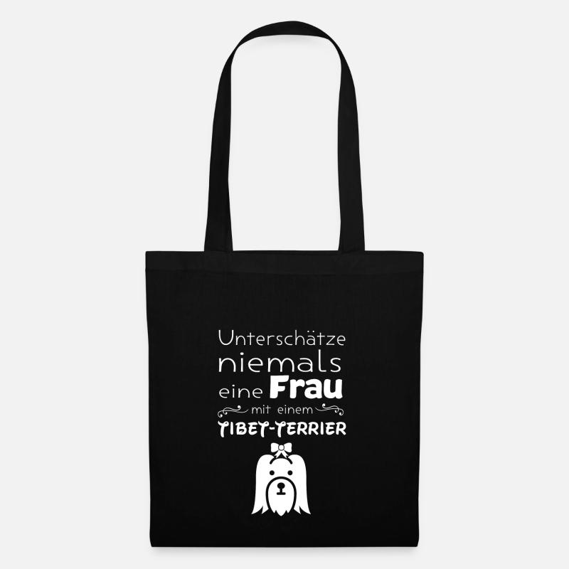 Tibet Terrier - Stoffbeutel - Schwarz