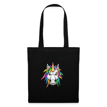 Licorne Sinistre Mal en colère - Sac en tissu - noir - Devant