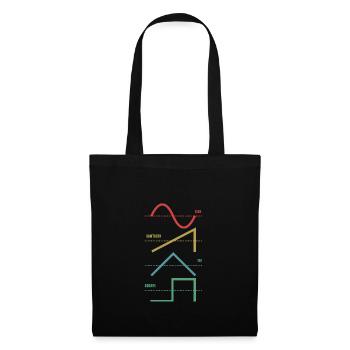 Synthétiseur analogique Vintage Waveform Techno - Synth - Sac en tissu - noir - Devant