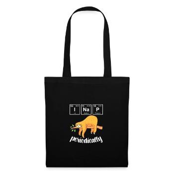 Drôle de science humour Jeux de mots Paresseux - Sac en tissu - noir - Devant