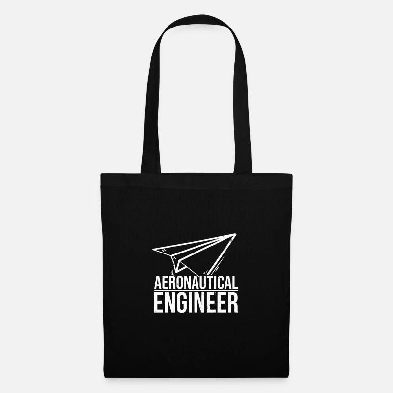 Aeronautical Engineer Paper Airplane - Stoffbeutel - Schwarz