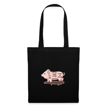 Vegan Pig Parts Anti Butcher - Sac en tissu - noir - Devant