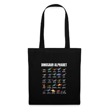Dinosaur Alphabet - Types Of Dinosaurs - Dino - Tote Bag - black - Front