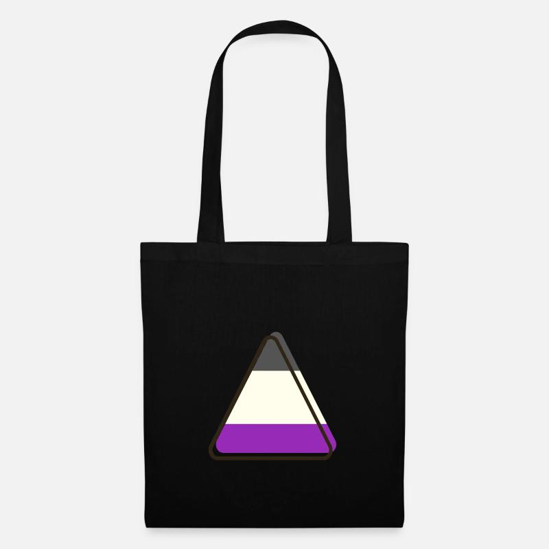 Dreieck asexuell - Stoffbeutel - Schwarz