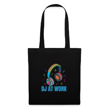 Disc Jockey - DJ At Work - Groovy Funky Vintage - - Sac en tissu - noir - Devant