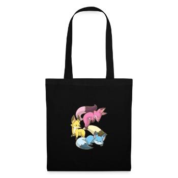 Pansexual Fox,Kawaii Pastel Goth Anime Art Pan - Tote Bag - black - Front