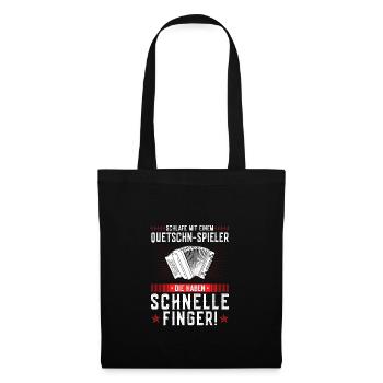 Schlafe Mit Einem Quetschn Spieler, Steirische - Stoffbeutel - Schwarz - Vorne