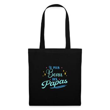 Le Plus Beau Des Papas Idée Cadeau Fête Des Pères - Sac en tissu - noir - Devant