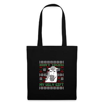 Dont Touch Ugly Brauner Pferd Rider Winter - Stoffbeutel - Schwarz - Vorne