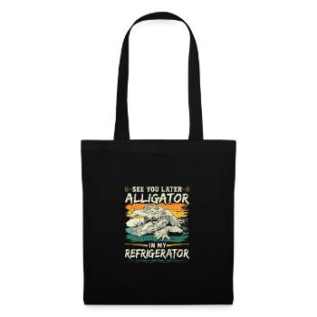 Chasse rétro à plus tard Chasseur d’alligators - Sac en tissu - noir - Devant