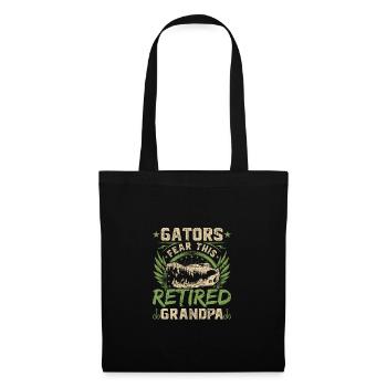 Retired Alligator Hunter Grandpa Gator Hunting - Tote Bag - black - Front