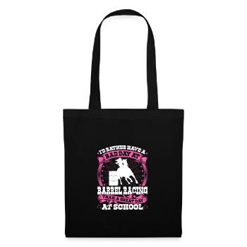 Barrel Racing Girl Quote, Funny Rodeo - Stoffbeutel - Schwarz - Vorne