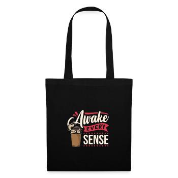 Awake Every Sense Coffee - Stoffbeutel - Schwarz - Vorne