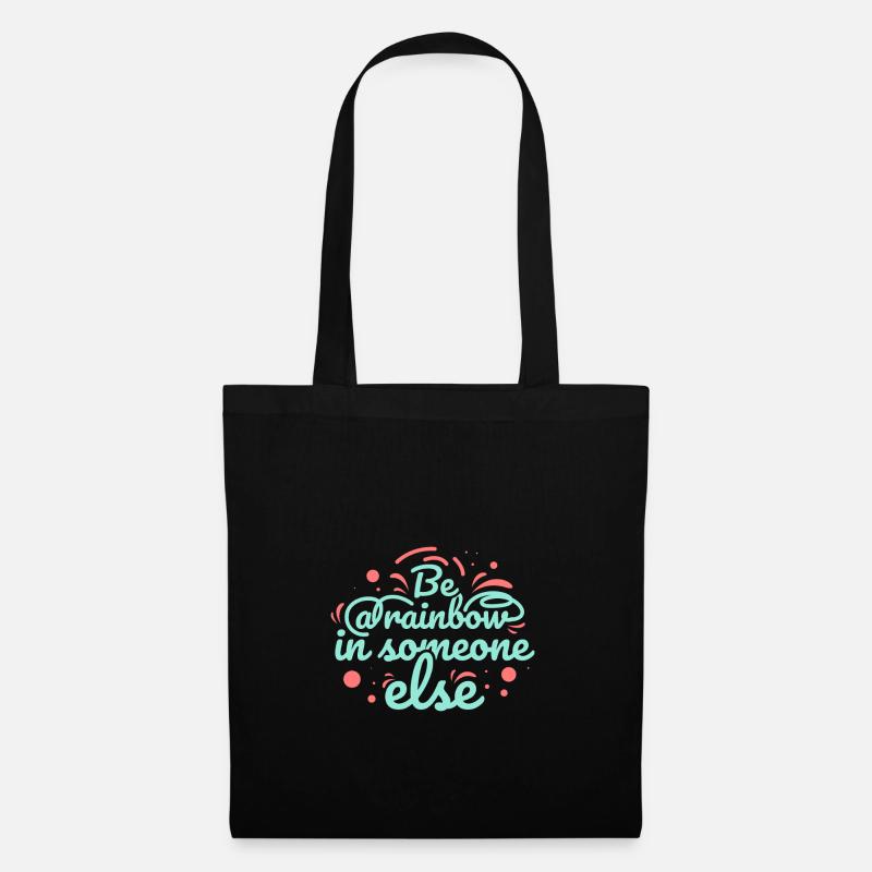 Be a rainbow Kindness - Stoffbeutel - Schwarz