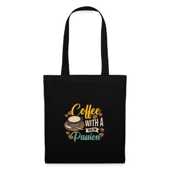 Coffee with Passion - Stoffbeutel - Schwarz - Vorne