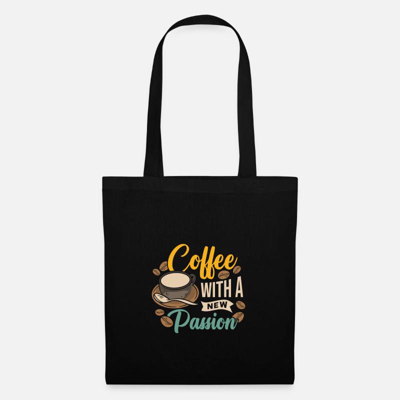 Coffee with Passion - Stoffbeutel - Schwarz