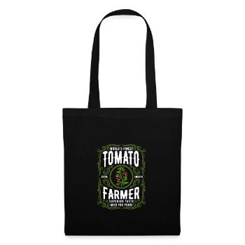 Worlds Finest Tomato Farmer, Funny Tomato - Sac en tissu - noir - Devant