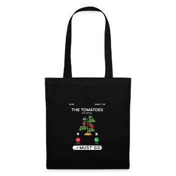 Les tomates appellent, drôle de jardinage de tomates - Sac en tissu - noir - Devant