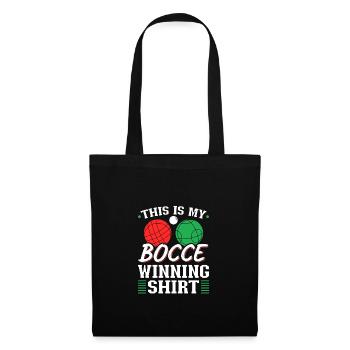 This Is My Bocce Ball Winning Shirt, Funny Bocci - Stoffbeutel - Schwarz - Vorne