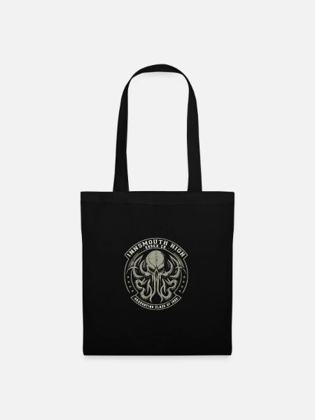 Cthulhu Innsmouth High School Logo, Cosmic Horror - Stoffbeutel - Schwarz