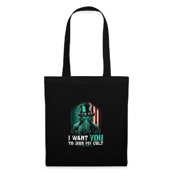 Cthulhu Cult, I Want You, Cosmic Horror Funny - Tote Bag - black - Front