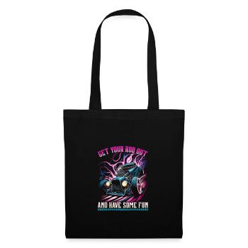 Hot Rod, Sortez votre canne, Retro Muscle Car Femmes - Sac en tissu - noir - Devant