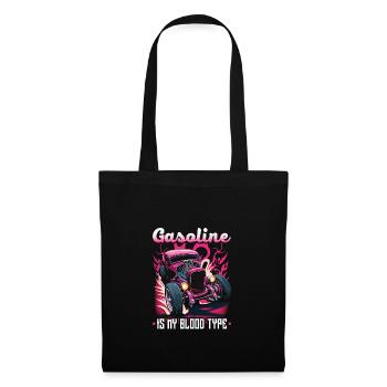Hot Rod, l’essence est mon groupe sanguin, Retro Womens - Sac en tissu - noir - Devant