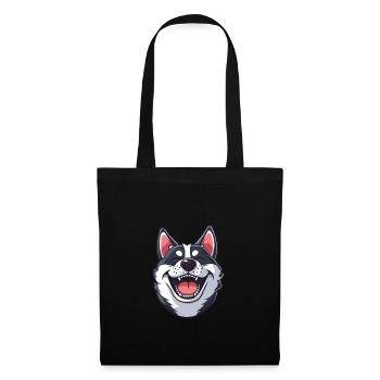 Cadeau d’Akita américain | Illustration de dessin animé - Sac en tissu - noir - Devant