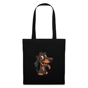 Dachshund | Dachshund | Cartoon Artwork - Tote Bag - black - Front