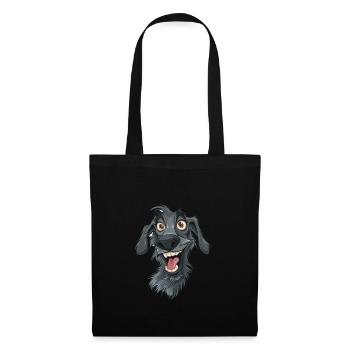 Scottish Deerhound Cartoon Artwork - Tote Bag - black - Front