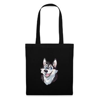 Husky de Sibérie | Illustration de dessin animé - Sac en tissu - noir - Devant