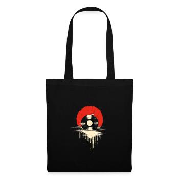 Vinyle Sunset pour tous les mélomanes - Sac en tissu - noir - Devant