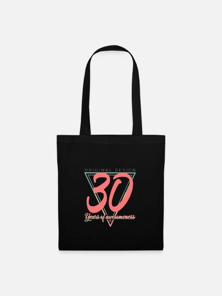 30 Dreißig - Stoffbeutel - Schwarz
