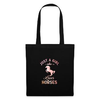 Horse Girl Horses love - Tote Bag - black - Front