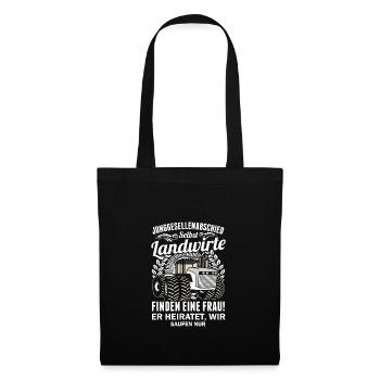 Farmer Tractors Gift · Il se marie - Sac en tissu - noir - Devant
