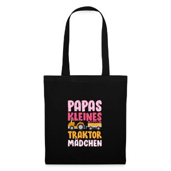 Landwirt Kinder Traktor Geschenk · Traktor Mädchen - Stoffbeutel - Schwarz - Vorne