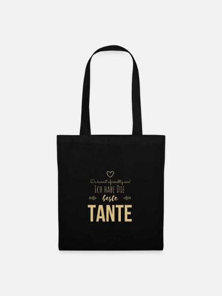 Lieblingstante Tante Geschenk - Stoffbeutel - Schwarz