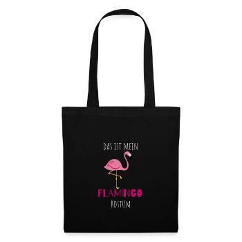 Anti-Fasching Anti-Karneval Kostüm Flamingo - Stoffbeutel - Schwarz - Vorne