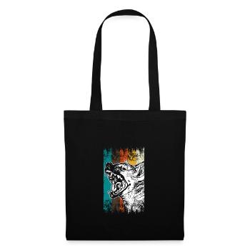 Retro hyena Africa - Tote Bag - black - Front