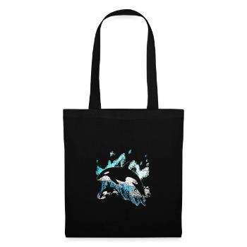 Cadeau d'épaulard - Sac en tissu - noir - Devant