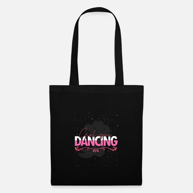 Linedance Cowboy Geschenk - Stoffbeutel - Schwarz