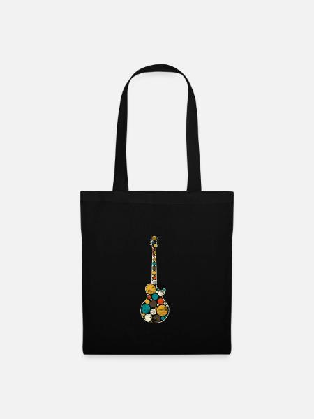 Gitarre Bassisten Geschenkidee - Stoffbeutel - Schwarz