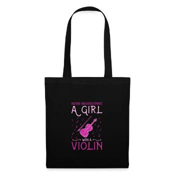 Violin girl - Tote Bag - black - Front