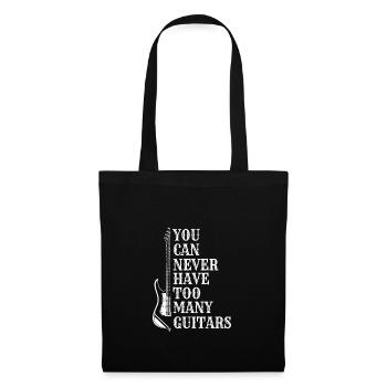 You Can Never Have Too Many Guitars Rock For A - Tote Bag - black - Front