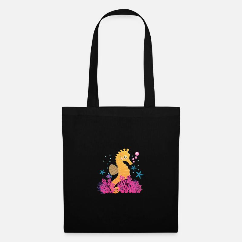 Hippocampe hippocampe - Sac en tissu - noir