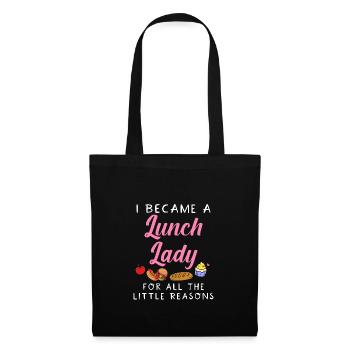 Ich wurde eine Lunch Lady aus all den kleinen Grün - Stoffbeutel - Schwarz - Vorne
