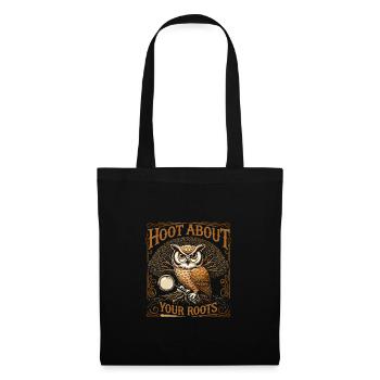 Hoot About Your Roots - Stoffbeutel - Schwarz - Vorne